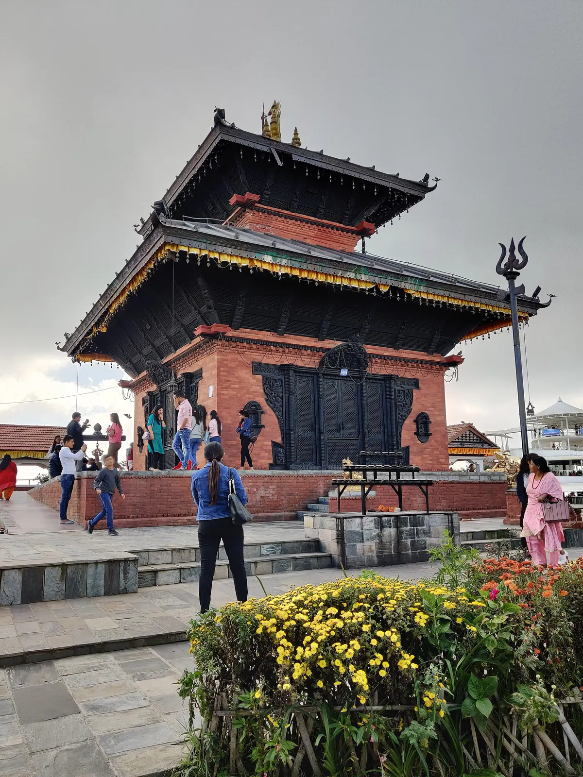 The Bhaleshwor Mahadev temple at the top of Chandragiri hill.