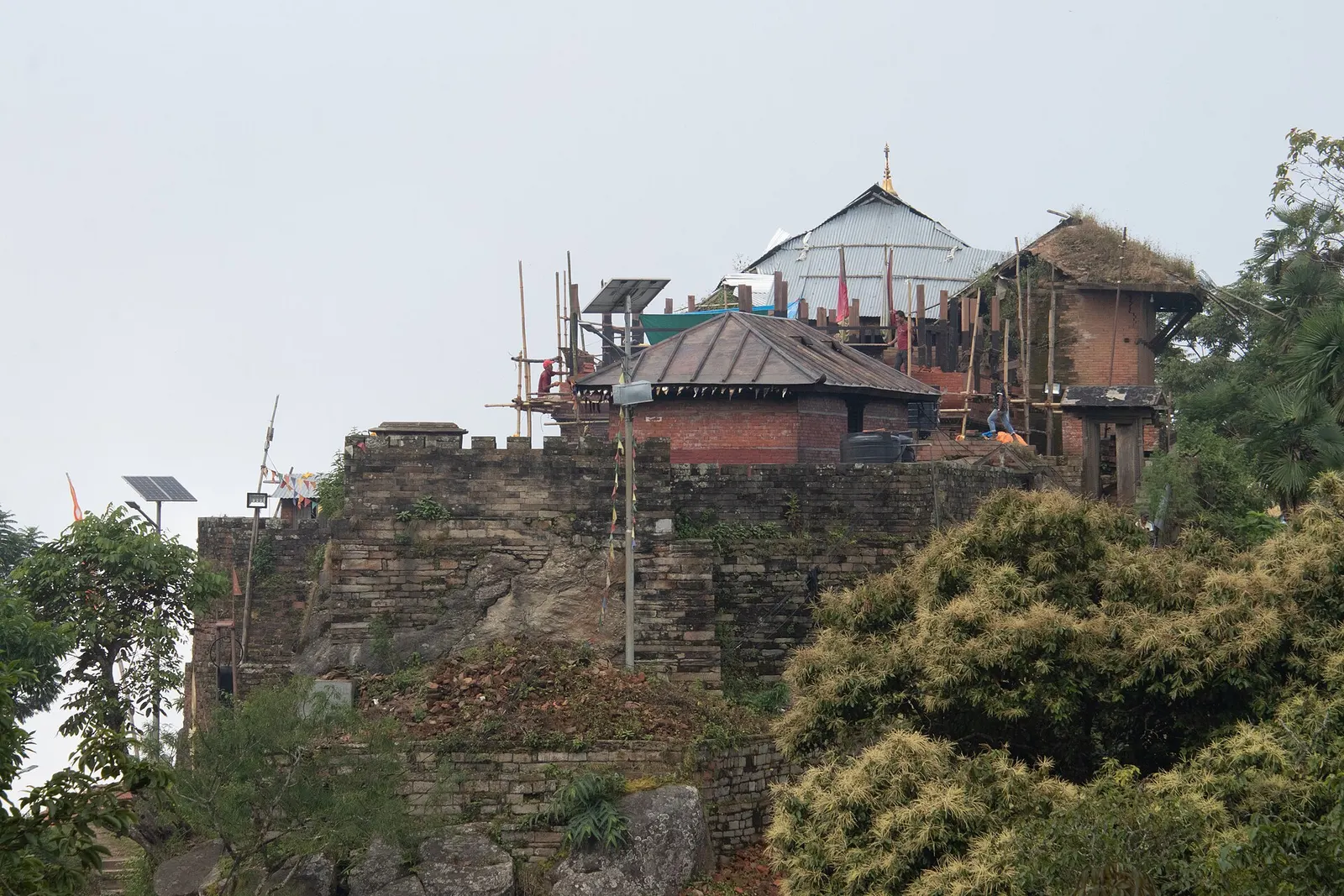 Gorkha Durbar, the hilltop palace of the Shah kings, above Gorkha bazaar.