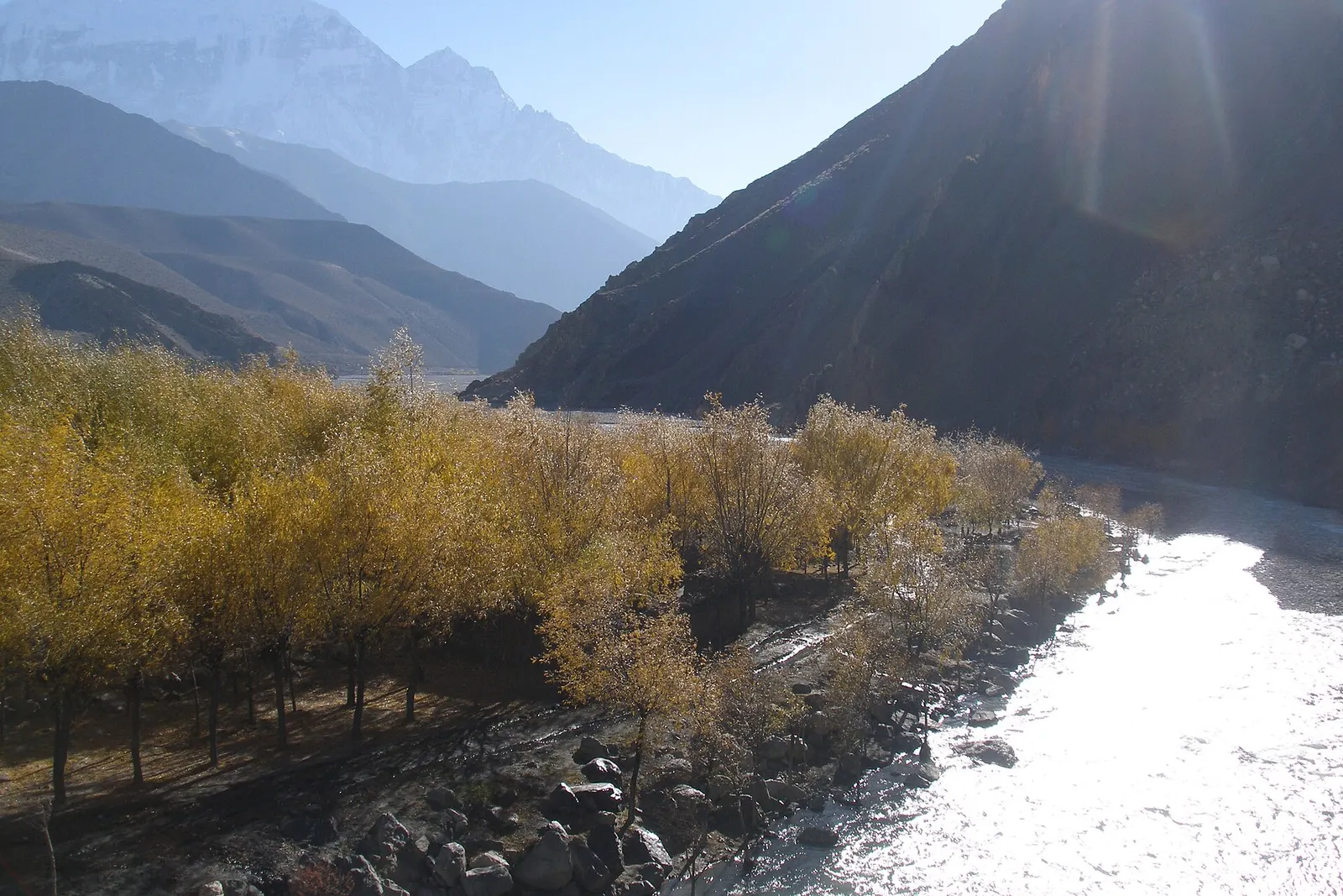 The Kali Gandaki river near Kagbeni in autumn.